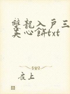 双龙入户三人行夹心饼txt