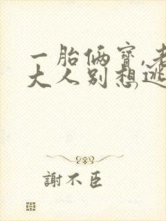 一胎俩宝,老婆大人别想逃封面