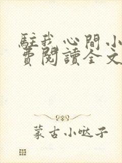 驻我心间小说免费阅读全文
