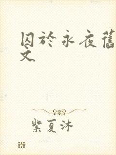 囚于永夜旧版原文封面