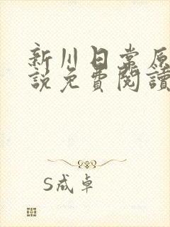 新川日常原著小说免费阅读