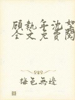 顾执年沈絮小说全文免费阅读