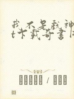 我不是戏神txt下载奇书网封面