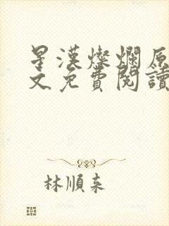 星汉灿烂原著全文免费阅读