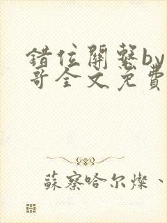 错位关系by东哥全文免费阅读
