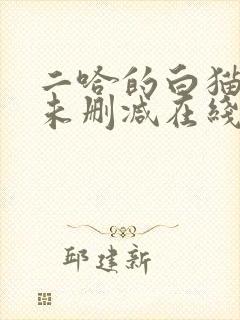 二哈的白猫师尊未删减在线阅读免费