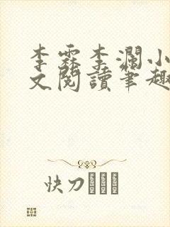 李霖李澜小说全文阅读笔趣阁封面