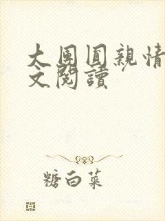 大团圆亲情会全文阅读封面