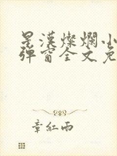 星汉灿烂小说无弹窗全文免费阅读