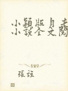 小颖版月老小颖小说全文阅读封面