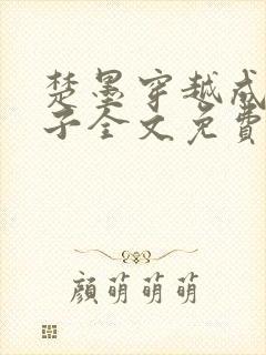 楚墨穿越成傻太子全文免费阅读封面