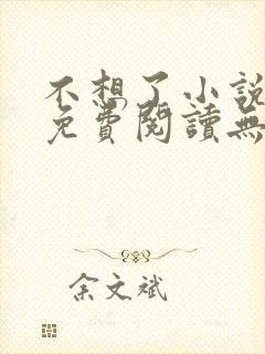 不想了小说全文免费阅读无弹窗