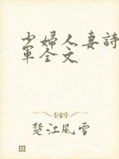 少妇人妻诗雨小军全文