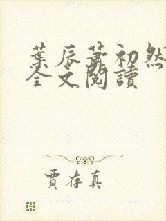叶辰萧初然小说全文阅读