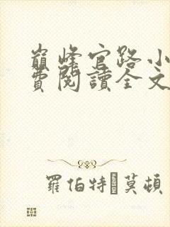 巅峰官路小说免费阅读全文无删减封面