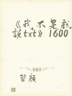《我不是戏神小说txt》1600