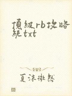顶级rb攻略系统txt