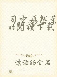 司空嫣然叶凡txt阅读下载