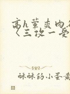 高h荤爽肉欲文〈三攻一受