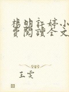 杨明许婷小说免费阅读全文最新章节