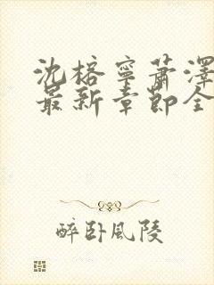沈榕宁萧泽小说最新章节全文阅读