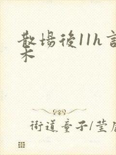 散场后11h言禾
