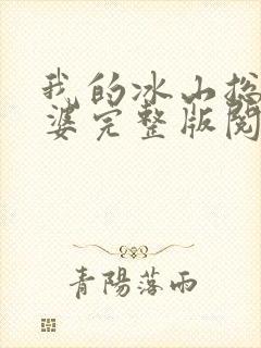 我的冰山总裁老婆完整版阅读