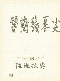 顾帆苏夏小说免费阅读全文