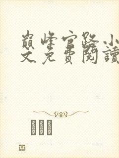 巅峰官路小说全文免费阅读无弹窗