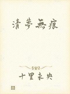 清梦无痕封面