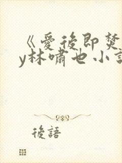 《爱后即焚》by林啸也小说在线阅读