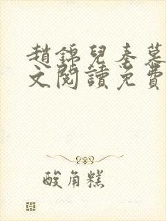 赵锦儿秦慕修全文阅读免费封面