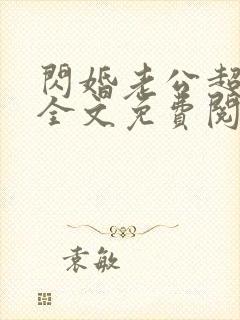 闪婚老公超给力全文免费阅读全文