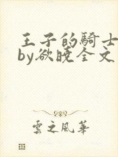 王子的骑士小说by欲晓全文在线阅读下载