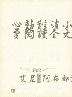 心动难消小说免费阅读全文无弹窗封面