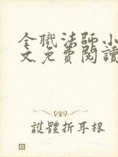 全职法师小说全文免费阅读正版封面