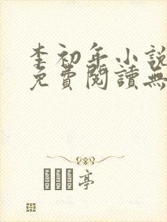 李初年小说全文免费阅读无弹窗封面