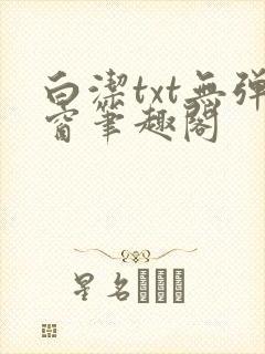 白洁txt无弹窗笔趣阁