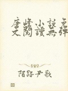 唐峰小说免费全文阅读无弹窗