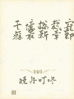 千亿总裁宠妻成瘾最新章节目录封面
