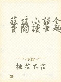 苏信小说全文免费阅读笔趣阁封面