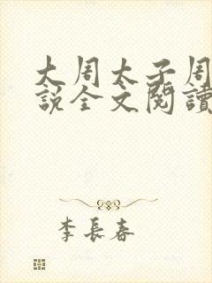 大周太子周铮小说全文阅读无弹窗