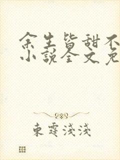 余生皆甜不见君小说全文免费阅读
