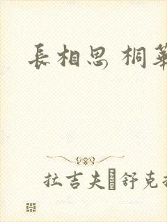 长相思 桐华封面