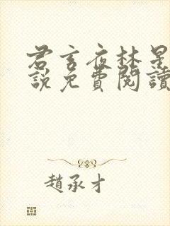 君玄夜林星瑶小说免费阅读封面