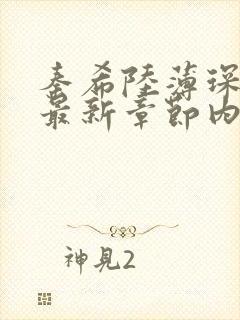 秦希陆薄琛小说最新章节内容介绍封面