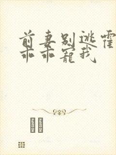 前妻别逃霍先生乖乖宠我