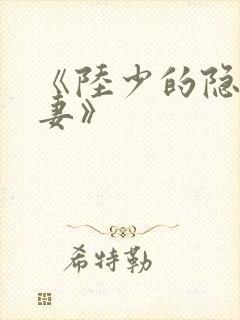 《陆少的隐婚罪妻》
