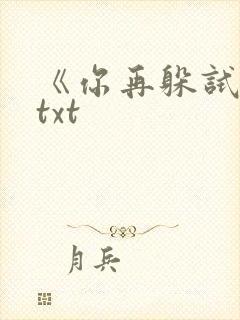 《你再躲试试》txt