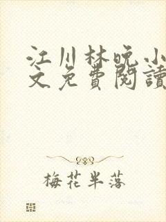 江川林晚小说全文免费阅读